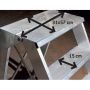 Schody z aluminium CM60, powiększony podest, 4 stopnie, CM4L Faraone Drabiny - 4store.pl