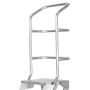 Schody z aluminium CM60, powiększony podest, 4 stopnie, CM4L Faraone Drabiny - 4store.pl