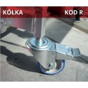 Schody aluminiowe CM4LPR - kółko skrętne z hamulcem w podstawie</br>