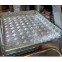 Podest magazynowy MFT 12 stopni - platforma z rifflowanej blachy aluminiowej