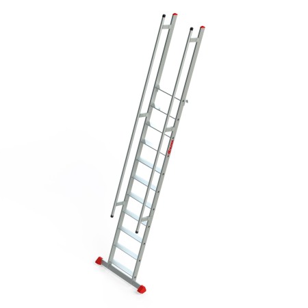 Drabina pojedyncza przystawna ze stabilizatorem SAS, 13 stopni, 475.SAS Faraone Drabiny - 4store.pl