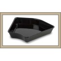 Pojemnik narożny 28x13,5x5 cm z plexi, czarny, ekspozycyjny, system 28, Dupont