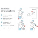 Kosz na psie odchody KACPER 20 l K-Z1 - instrukcja otwierania kosza w czterech krokach