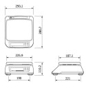 Waga CAS SW-II CR06 RS232 - rysunek techniczny z wymiarami
