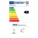 Witryna chłodnicza 105L - etykieta energetyczna klasy C, 699 kWh rocznie