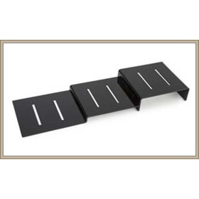 Kaskada, 800x250x80 mm, czarna plexi (schodki, stopnie) 3-poziomowa, do prezentacji w ladzie