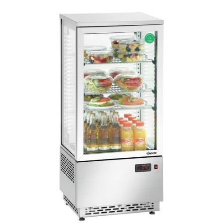 Mini witryna chłodnicza 78L CrNi DG srebrna kreuj swój biznes z Wyposażenie sklepów i instytucji  - Kreuj swój biznes z 4store.pl