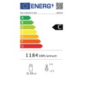 Witryna chłodnicza Mini 86L biała - etykieta energetyczna klasy C