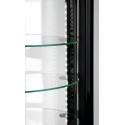 Witryna do ciast 100L czarna - szklane półki i oświetlenie LED