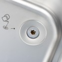 Cyrkulator bemarowy do sous-vide 0,7 kW - otwór spustowy z piktogramem na dnie