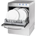 Zmywarko-wyparzarka uniwersalna 3.4/9.9 kW - otwarta komora z talerzami w koszu