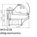 Lada chłodnicza WCh-6/1B - rysunek techniczny z wymiarami, przekrój z boku