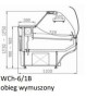 Lada chłodnicza WEGA WCh-6/1B 2530 z agregatem wewnętrznym, obieg wymuszony