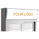 Szafa chłodnicza 830WB - panel na logo nad drzwiami przesuwnymi