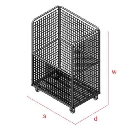 Wózek transportowy, kontener do składowania opakowań kreuj swój biznes z Wyposażenie sklepów i instytucji  - Kreuj swój biznes z 4store.pl