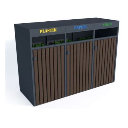 Zabudowa do pojemników na odpadki VI 3x120 l kreuj swój biznes z Wyposażenie sklepów i instytucji  - Kreuj swój biznes z 4store.pl