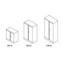 Szafa metalowa aktowa CB-12 - rysunek z trzema wysokościami szaf CB-13, CB-12, CB-15
