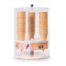 Pojemnik na wafle do lodów, magazynek do wafelków 12 otworów biały