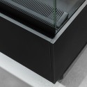 Witryna cukiernicza Dolce Visione Neutro Premium 1300 - narożnik czarnej obudowy ze szkłem