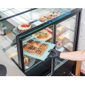 Witryna cukiernicza Dolce Visione Neutro Premium 900 - wkładanie ciast przez tylne przesuwne drzwi