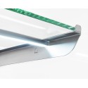 Witryna cukiernicza Dolce Visione Neutro Premium 900 - szklana półka na stalowym wsporniku z oświetleniem LED