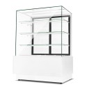 Witryna chłodnicza cukiernicza Dolce Visione Basic 900 Bianco, białe wnętrze, 900x670x1300