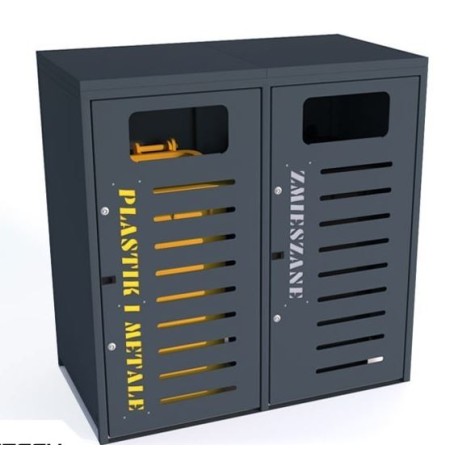 Zabudowa do pojemników na odpadki VII 2x120 l kreuj swój biznes z Wyposażenie sklepów i instytucji  - Kreuj swój biznes z 4store.pl