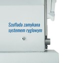 Sejf depozytowy DSC 67 - zbliżenie na ryglowanie szuflady