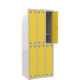 Szafka szkolna SLIM dla 6 uczniów (6D) z półką na książki wys.180 cm