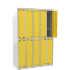 Szafka szkolna SLIM dla 10 uczniów (10D) z półką na książki wys.180 cm