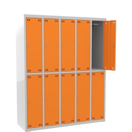 Szafka szkolna dla 10 uczniów (10D) szer.145,5 cm, wys.180 cm kreuj swój biznes z Wyposażenie sklepów i instytucji  - Kreuj swój biznes z 4store.pl