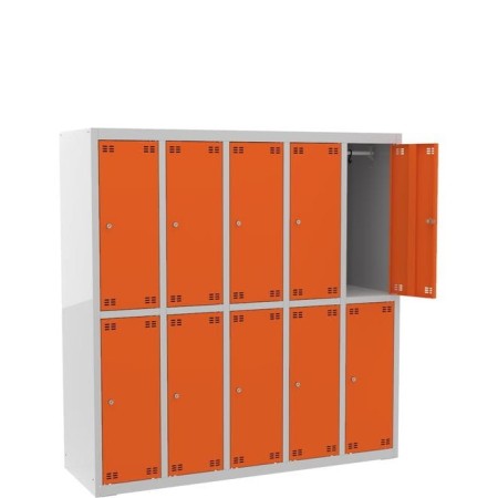 Szafka szkolna dla 10 uczniów (10D) szer.145,5 cm, wys.150 cm kreuj swój biznes z Wyposażenie sklepów i instytucji  - Kreuj swój biznes z 4store.pl