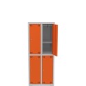 Szafka szkolna 4D 60x150 cm - widok z przodu z otwartymi drzwiczkami i półką