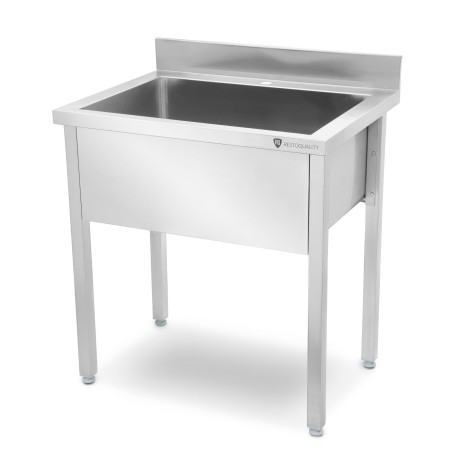 Stół z basenem 1- komorowym, 800 x 600 x 850 mm, stal nierdzewna, skręcany kreuj swój biznes z Wyposażenie sklepów i instytucji  - Kreuj swój biznes z 4store.pl