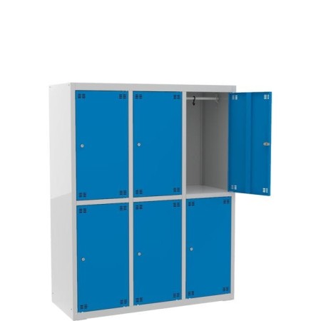 Szafka szkolna dla 6 uczniów (6D) szer.118,5 cm, wys.150 cm kreuj swój biznes z Wyposażenie sklepów i instytucji  - Kreuj swój biznes z 4store.pl