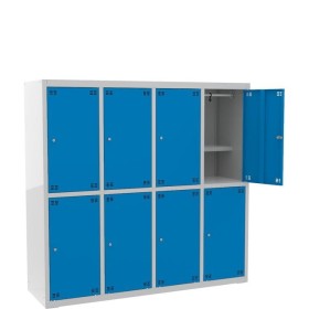 Szafka szkolna dla 8 uczniów (8D) z półką na książki szer.157 cm, wys.150 cm