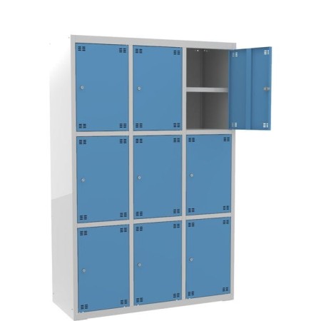 Szafka skrytkowa z półką PROFI B9/3 szer.118,5 cm, wys. 180 cm kreuj swój biznes z Wyposażenie sklepów i instytucji  - Kreuj swój biznes z 4store.pl