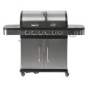 Grill gazowy 6+1 stal nierdzewna 20,2 kW - widok z przodu z zamkniętą pokrywą