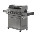 Grill gazowy 6+1 stal nierdzewna 20,5 kW, z szybą