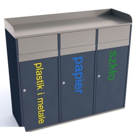 Kosz do segregacji odpadów Etna III 120 l, dla gastronomii kreuj swój biznes z Wyposażenie sklepów i instytucji  - Kreuj swój biznes z 4store.pl