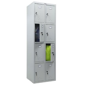 Podwójna szafa socjalna, metalowa, ubraniowa, BHP LS 24