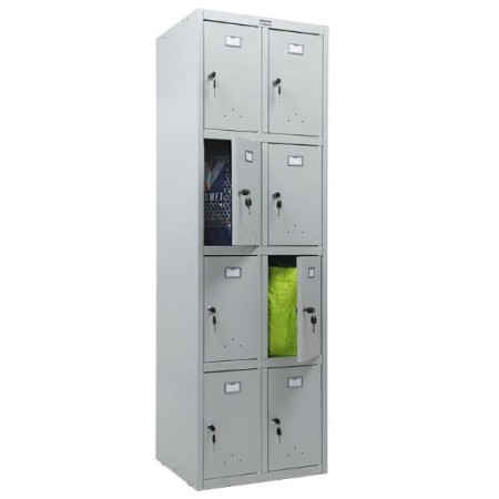 Podwójna szafa socjalna, metalowa, ubraniowa, BHP LS 24 kreuj swój biznes z Wyposażenie sklepów i instytucji  - Kreuj swój biznes z 4store.pl