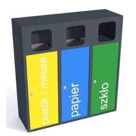 Kosze do segregacji 3-modułowe|Wyposażenie sklepów i instytucji  - Kreuj swój biznes z 4store.pl