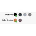 Zestaw mebli Koliber II - paleta kolorów stali i drewna
