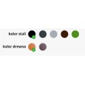 Ławka Koliber podwójna z podłokietnikami - dostępne kolory stali i drewna