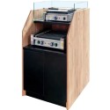 Stanowisko do hot-dogów Mega-M H-143 cm L-70 cm G-80 cm dąb kraft