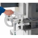 HSM V-Press 830 plus belownica pionowa - ręka obracająca kołem ręcznym mechanizmu