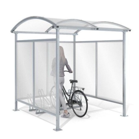 Wiata rowerowa "Zorza" zabudowana, na 5 rowerów, 210 cm kreuj swój biznes z Wyposażenie sklepów i instytucji  - Kreuj swój biznes z 4store.pl