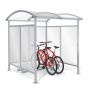 Wiata rowerowa "Zorza" zabudowana, na 5 rowerów, 210 cm kreuj swój biznes z Wyposażenie sklepów i instytucji  - Kreuj swój biznes z 4store.pl