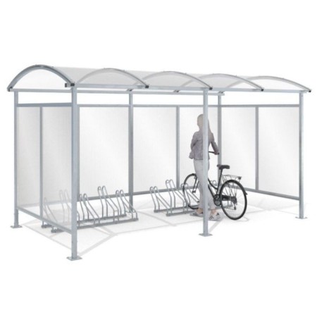 Wiata rowerowa "Zorza" zabudowana, na 10 rowerów, 420 cm kreuj swój biznes z Wyposażenie sklepów i instytucji  - Kreuj swój biznes z 4store.pl